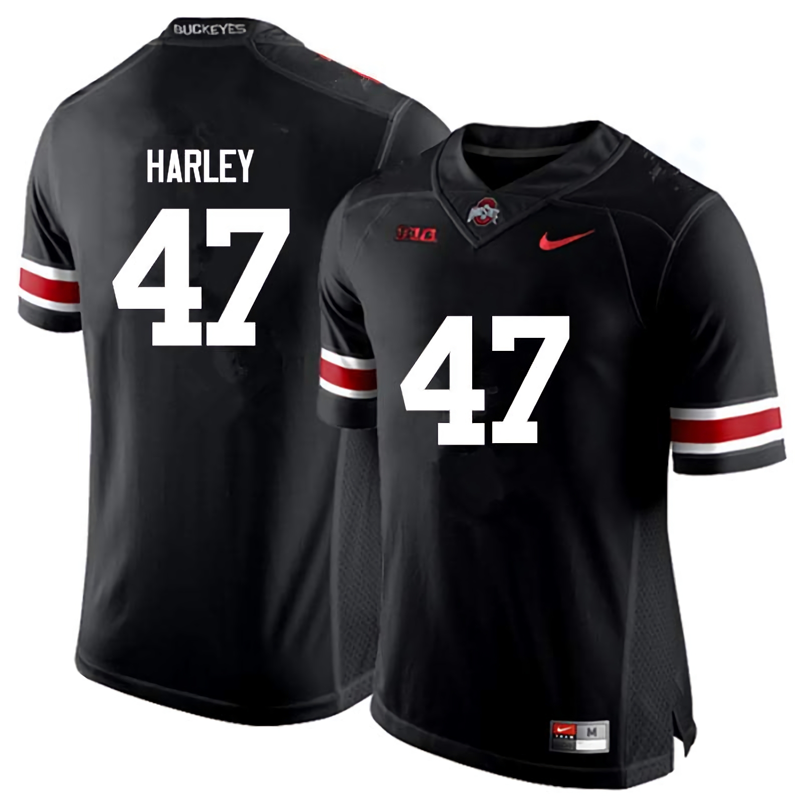 Chic Harley Ohio State Buckeyes Men's NCAA #47 Nike Black College Stitched Football Jersey TOO3756HT